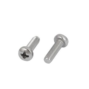 TOP-VIGOR 50Pcs M2.5 x 6mm Cross Pan Head Machine Screws, Phillips Round Head Screws Bolts for Machinery, Furniture, Car, Motorcycle Repair, Electronic Products, Ship Assembly, and DIY