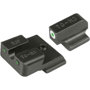 Truglo Tritium Pro Handgun Night Sights, Compatible with Ruger Handguns Compact Durable Glow-in-The-Dark Front & Rear Gun Sights with White Focus Lock Front Ring