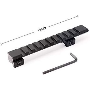 125mm Extension Rail Mount 10 Slots Picatinny Riser Mount Converter