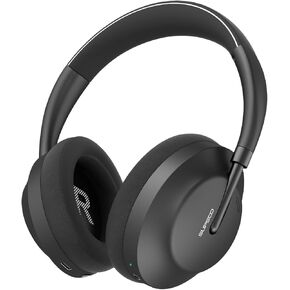 Wireless Bluetooth Headphones Active Noise Cancelling Over-Ear Headphones with Microphone for Cellphone/Laptop/Computer (Rose Gold)