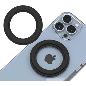 Mag.Safe Ring for Mag.Safe Sticker, Universal MagRing Magnetic Wireless Charger Compatible with Mag.Safe Accessories iPhone 15/14/13/12 Samsung Galaxy S23/S22 and Phone Cases, Black