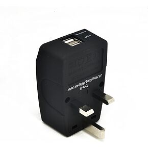 Ceptics UK Travel Adapter Plug with USB , Dual USB with 2 Inputs - Perfect for Traveling to England, Hong Kong, Uae, Dubai (Type G)