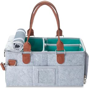 Mr. Pen- Baby Diaper Caddy Organizer, Leather Strap, Baby Organizer, Car Diaper Caddy, Baby Caddy Organizer, Portable Diaper Caddy, Diaper Organizer for Changing Table, Baby Organizer for Nursery