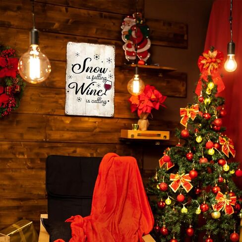 Pink Christmas Decorations Vintage Metal Tin Signs, Merry Christmas Retro Santa Metal Signs for Home Living Room Decor 8x12 Inches in Kuwait
