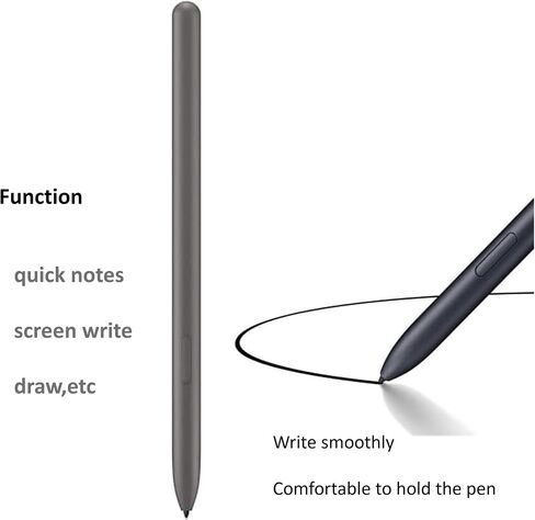 Galaxy Tab S10 Stylus Pen Replacement for Samsung Galaxy Tab S10+/S10 Ultra 5G All Verisons (WithoutBluetooth)+Nibs Replacement (Gray) in Saudi Arabia