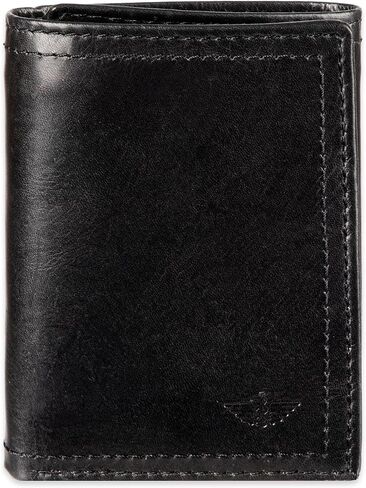 Dockers Men's RFID Extra Capacity Trifold Wallet with Zipper, Brown, One Size, Brown, One Size, Rfid Extra Capacity Trifold Wallet With Zipper in Kuwait