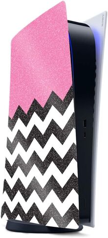 MightySkins Glossy Glitter Gaming Skin for PS5 / Playstation 5 - Pink Present | Durable High-Gloss Glitter Finish | Easy to Apply and Change Style | Made in The USA in Saudi Arabia