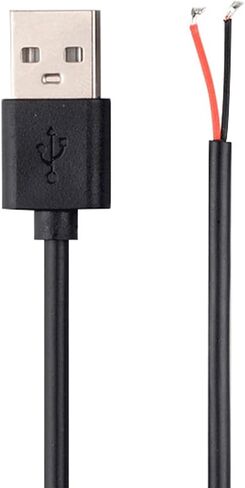 5 قطعة 3.2Ft 22AWG USB 2.0 ذكر 2Pin كابل ضفيرة ، 3A 5 فولت USB نوع A 2 الأساسية سلك عاري مفتوح نهاية تمديد كابل لكابل إصلاح DIY in Kuwait