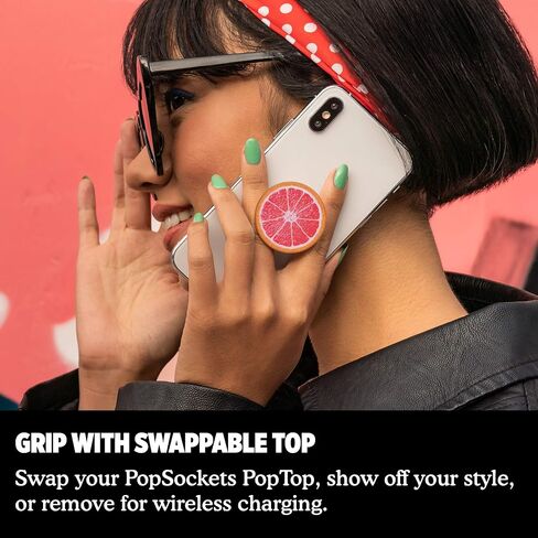 PopSockets Phone Grip with Expanding Kickstand, Fruit Pattern - Grapefruit Slice in Saudi Arabia
