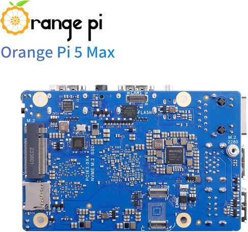 5 بحد أقصى 16 جيجابايت من ذاكرة الوصول العشوائي LPDDR5 Rockchip RK3588 لوحة تطوير، تردد 2.4 جيجا هرتز 8K فك تشفير الفيديو M.2 PCIE 2.5G LAN Wi-Fi 6E+BT 5.3/BLE Orange Pi 5 Max كمبيوتر لوحي واحد in Kuwait