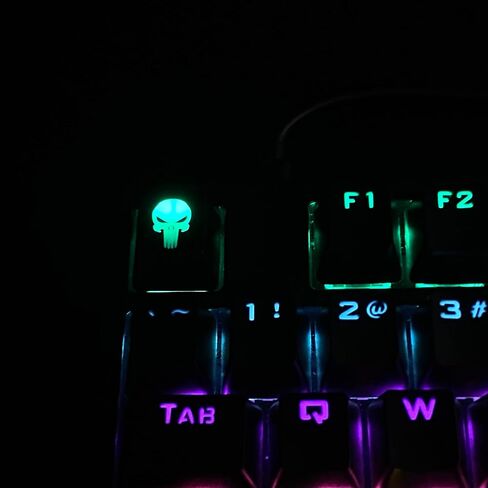 Skull Backlit Keycap,Costom kecaps for Cherry MX Mechanical Keyboard,SA Profile, R4 Keycaps,ABS Translucent Backlight keycap,Artisan keycap,Personalized keycap. (Skull 1) in Saudi Arabia