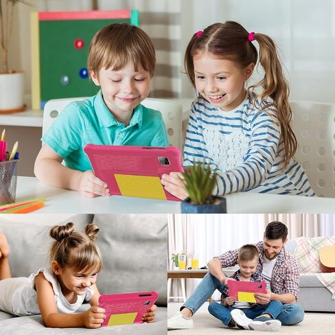 Kids Tablet 7 inch, Tablet for Kids with HD Display, Android 12 Go Quad Core, 2GB RAM + 32GB ROM, 128GB Expansion, Wi-Fi, Children Tablet with Parent Control - Pink in Saudi Arabia