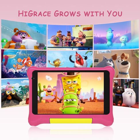 Kids Tablet 7 inch, Tablet for Kids with HD Display, Android 12 Go Quad Core, 2GB RAM + 32GB ROM, 128GB Expansion, Wi-Fi, Children Tablet with Parent Control - Pink in Saudi Arabia