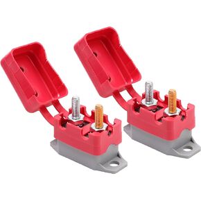 Fastronix 30A 12V Type 1 Automatic Reset Circuit Breaker with Cover 2 Pack