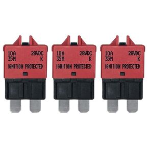 Manual Reset ATC/ATO Multipack 5A, 7.5A, 10A, 15A, 20A, 25A, 30A Circuit Breaker Fuse for Automotive Marine Boat Car Truck RV Audio Battery Protection | Low Profile (Multi Pack)
