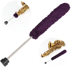 Alto Saxophone Sax Cleaning Brush Duster Cleaner Maintain Care Tool,Stretchable Length 3 Sections