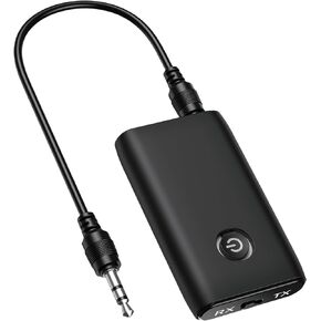 Bluetooth Transmitter Receiver 2 in 1, Hands-Free Call Aux Bluetooth Adapter for Car, Wireless Bluetooth Car Adapter, 3.5mm Bluetooth Audio Adapter Car Home Audio System Headphones Airplane