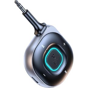 Bluetooth Adapter Car Aux Receiver: Stereo Audio Auxiliary Port Portable 2-in-1 Wireless Transmitter - for Headphones TV iPhone Speaker Motorcycle Projector