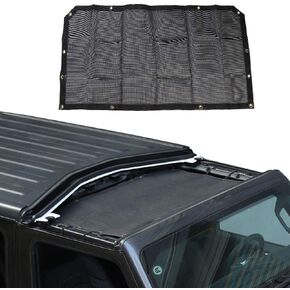 JeCar for Jeep JL Sunshade Mesh Top Mesh Top Sun Shade JL Front Sunshade UV Protection for 2018 2019 2020 Jeep Wrangler JL 2Door and 4 Doors