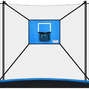 Trampoline Basketball Hoop with Mini Basketball Easy to Install Basketball Hoop for Trampoline Breakaway Rim for Safe Dunking Blue in Kuwait