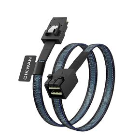 OIKWAN Internal Mini SAS HD SFF-8643 to Mini SAS SFF-8087 Cable, Internal Mini SAS HD Cable Compatible with RAID or PCI Express Controller(3.3ft/1M)