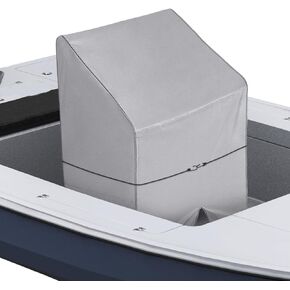 iCOVER Boat Center Console Cover 600D Waterproof Marine Grade for Carolina Skiff, Boston Whaler, Mako, Excel Bay Pro,Wellcraft and Other Brands with Center Console up to 45" H X 40" L X 46" W