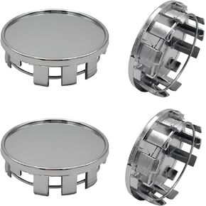 4PCS Wheel Center Caps, Snap-in Plastic Wheel Center Hub Cap Cover, Car Rim Hub Caps with 2.13 Inch (54mm) Outer Diameter and 1.97 Inch (50mm) Inner Diameter, Car Accessories (Sliver)