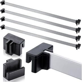 8 Pieces Metal Hanging File Rail Clip File Divider Rail Clips 4 Pieces File Cabinet Rails for Hanging File Folder Frame for File Storage