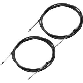 uxcell 2pcs 17ft 5.2 Meter 205inch Marine Throttle Shift Remote Control Box Cable for Outboard Engine Boat Motor Steering System Black