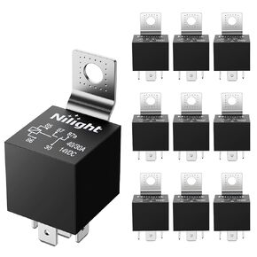 Nilight 4 قطع مرحل وامض قابل للتعديل 3 دبوس CF13 JL-02 مرحل وامض إلكتروني 12 فولت 150 وات يعمل على إصلاح إشارة انعطاف السيارة والتحذير من المخاطر فلاش وميض مفرط أو بدون فلاش لمصابيح LED والهالوجين، ضمان لمدة عامين
