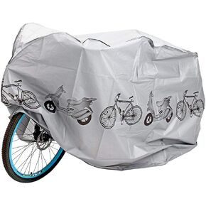 Bike Cover Waterproof Dustproof Cover for Indoor and Outdoor Use Rain Sun UV Wind Snow Proof Resistant Bicycle Storage (Black)
