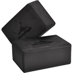 Steady Doggie Premium Yoga Blocks 2-Pack - High-Density, Non-Slip, Lightweight for Yoga, Pilates, Meditation
