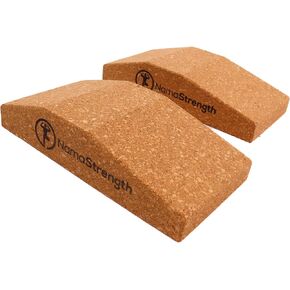 Yoga Wedge for Wrist, Wrist Support Yoga Cork Yoga Wedge Block, Non-Slip Yoga Wrist Support, Set of 2