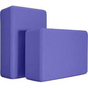 Yoga Blocks 2 Pack, Premium Yoga Brick Foam Blocks to Improve Strength, Flexibility & Balance, Light Weight - Safe and Stable Support for Yoga, Pilates, Meditation & Stretching