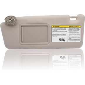NHILES Right Passenger Side Sun Visors Compatible with Toyota Tacoma 2005-2012 Without Light #74320-04181-B0 Grey