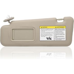 NHILES Left Driver & Right Passenger Side Sun Visor Compatible with Toyota Highlander 2008 2009 2010 2011 2012 2013 Replaces# 74320-48500-B0 74320-0E050-B0 Color Beige