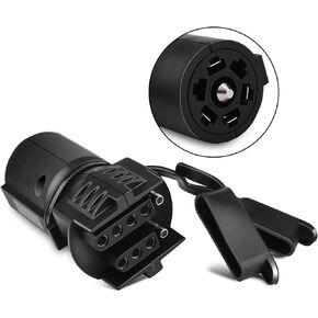 7 Pin to 4 and 5 Trailer Adapter, 7 Way to 4 Way 5 Way Trailer Plug Adapter, 7 Pin Round to 4 Pin 5 Pin Flat Blade Weatherproof Trailer Connector for Trailer Tow Hitch