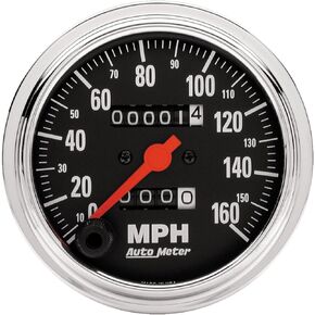 AUTO METER 2494 Traditional Chrome Mechanical Speedometer,3.375 in.