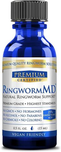 RingwormMD - Soothe Burning & Itching - Undecylenic Acid USP 25% - 100% Pure & All Natural Ingredients - 0.5 Fl. Oz in Kuwait