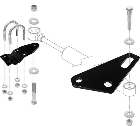 طقم دعامة تثبيت مثبت التوجيه RBK22 منعكس لـ Roadmaster، متوافق مع المنازل المتنقلة التي تعتمد على Ford F53/F550 1999-2018، للمدربين بمحركات V10 in Kuwait