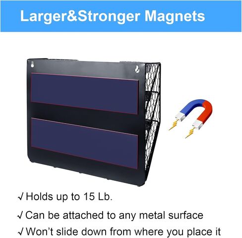 6 Tier Magnetic File Holder，No Drilling Required Folder Letter Organizer for Office File Cabinets,Refrigerator, Whiteboard, Metal Magnetic Mail Paper Storage Basket for Home, Office Supplies in Saudi Arabia