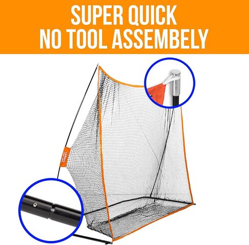 شبكة تدريب الجولف المحمولة من جيم بوينت لممارسة القيادة في الأماكن المغلقة أو الهواء الطلق - رائعة للمبتدئين والخبراء لممارسة تقلبات الجولف أثناء التنقل في الفناء الخلفي أو في الحديقة - شبكة 7 × 7 مع حقيبة تخزين in Kuwait