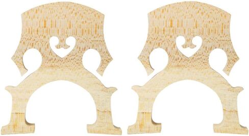 4/4 Cello Bridge 2pcs Cello Bridge 3/4 Cello Parts Maple Cello Fitted Bridge Musical Instrument Replacement (Beige) Cello Bridge Accessories in Saudi Arabia