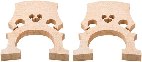 4/4 Cello Bridge 2pcs Cello Bridge 3/4 Cello Parts Maple Cello Fitted Bridge Musical Instrument Replacement (Beige) Cello Bridge Accessories in Saudi Arabia