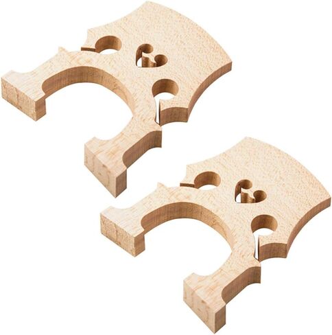 4/4 Cello Bridge 2pcs Cello Bridge 3/4 Cello Parts Maple Cello Fitted Bridge Musical Instrument Replacement (Beige) Cello Bridge Accessories in Saudi Arabia