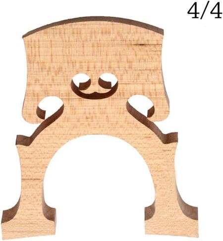 4/4 Cello Bridge 2pcs Cello Bridge 3/4 Cello Parts Maple Cello Fitted Bridge Musical Instrument Replacement (Beige) Cello Bridge Accessories in Saudi Arabia