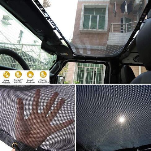 لسيارة Jeep JL Sunshade Mesh Top - JeCar Mesh Top Sun Shade JL Front Sunshade UV Protection for 2018-2023 Jeep Wrangler JL 2 باب و4 أبواب in Kuwait