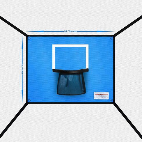 Trampoline Basketball Hoop with Mini Basketball Easy to Install Basketball Hoop for Trampoline Breakaway Rim for Safe Dunking Blue in Kuwait