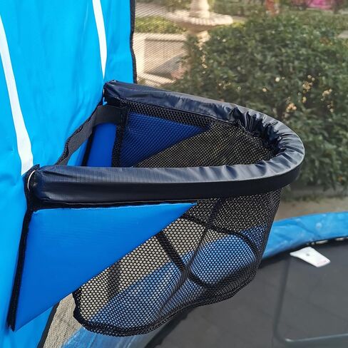 Trampoline Basketball Hoop with Mini Basketball Easy to Install Basketball Hoop for Trampoline Breakaway Rim for Safe Dunking Blue in Kuwait