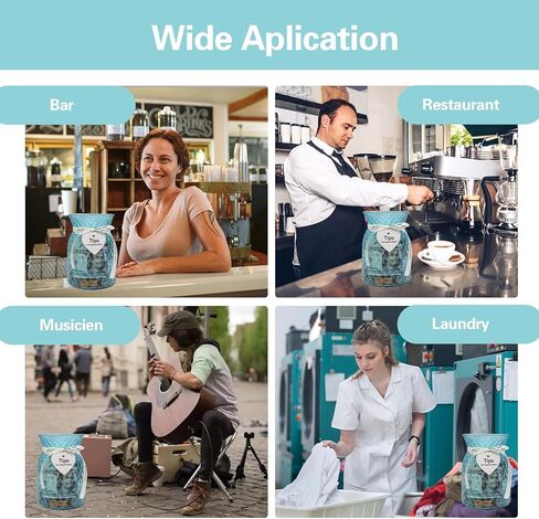 جرة زجاجية للمال، صندوق طرف لحانات النادل، حاوية المال للموسيقيين، صندوق دلو للزجاجة، حاوية تخزين النقود النقدية، أزرق in Kuwait